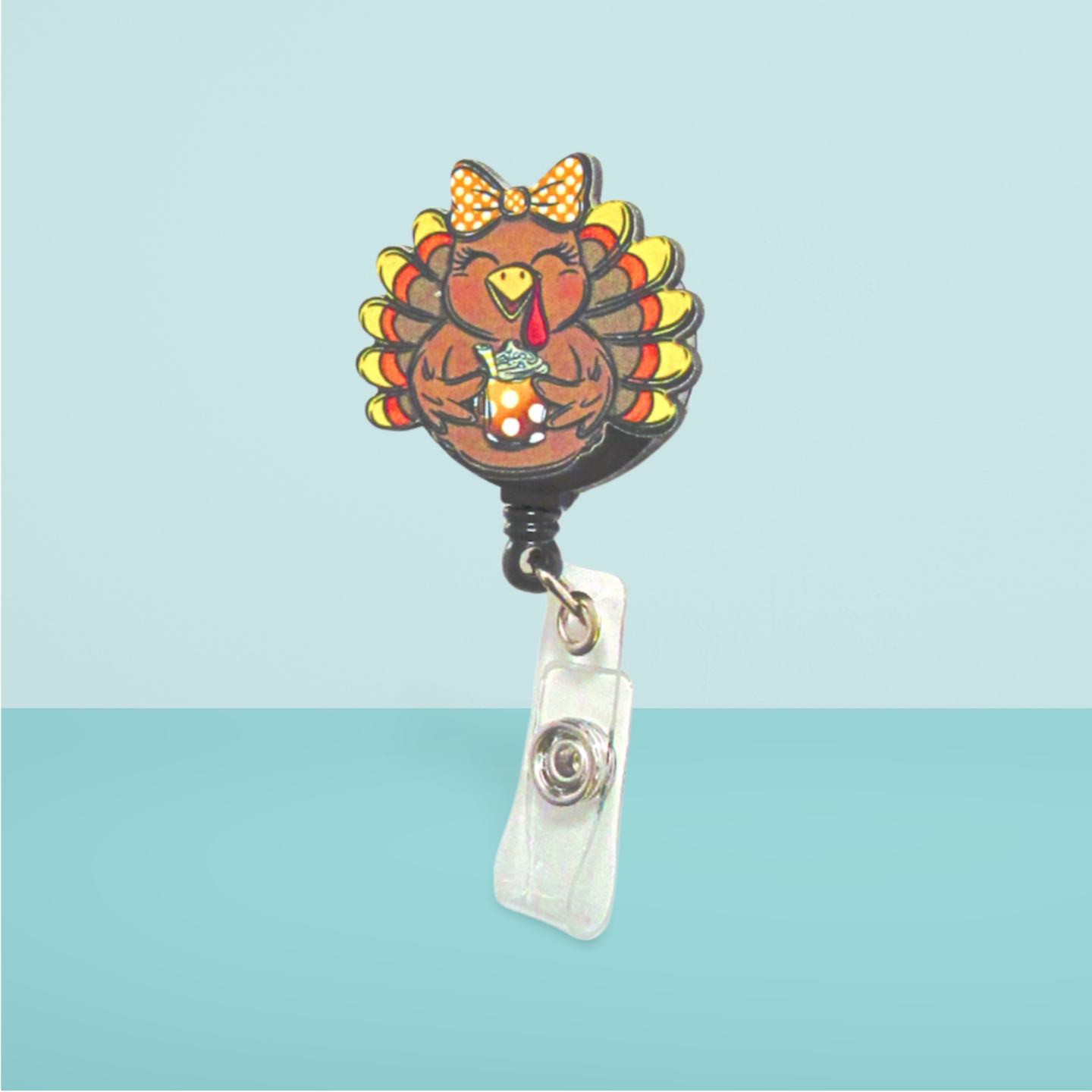 Turkey Shaped Sublimated Badge Reel