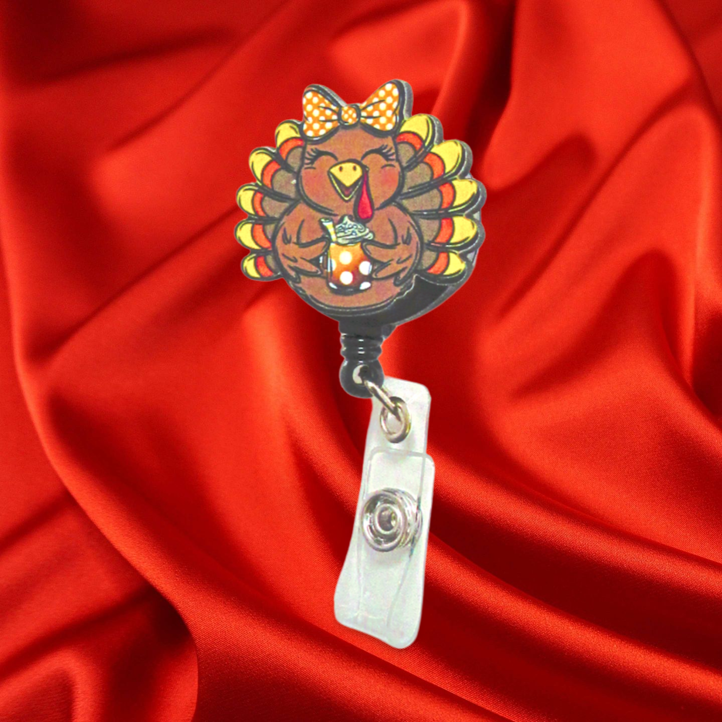 Turkey Shaped Sublimated Badge Reel