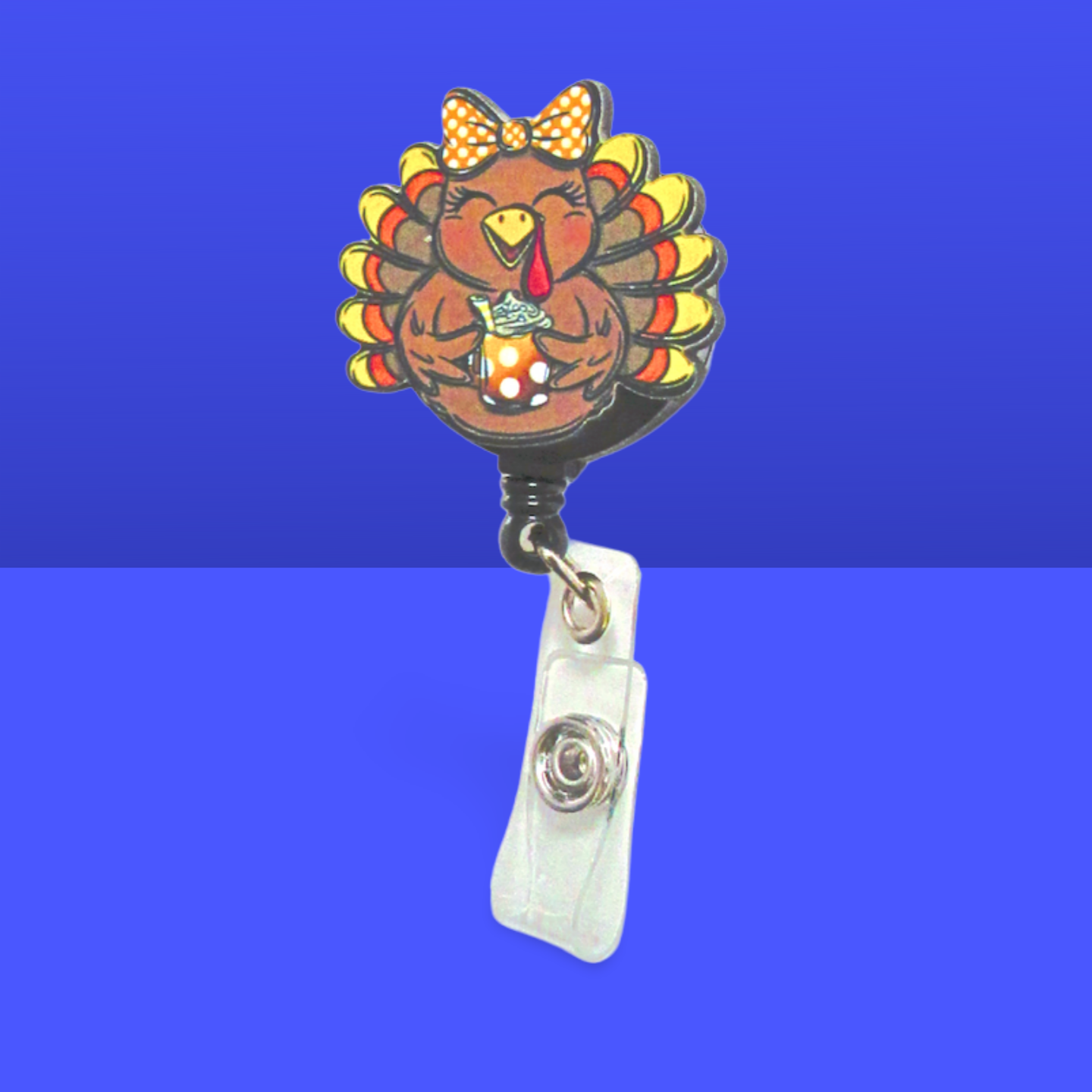 Turkey Shaped Sublimated Badge Reel