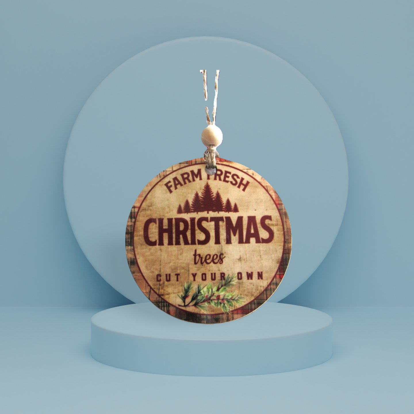 Round Shaped Sublimated Ornament