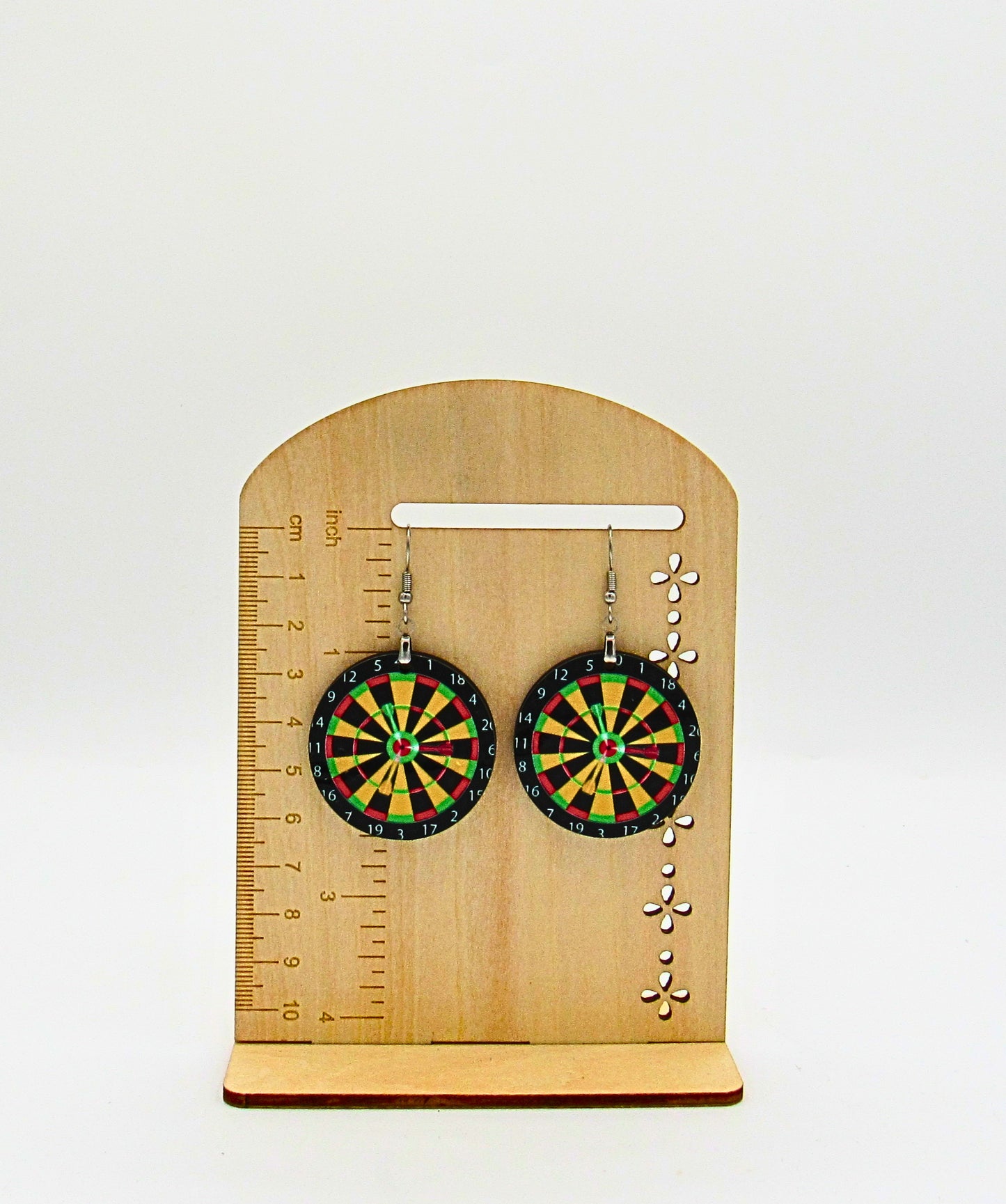 Round Shaped Sublimated 1.5 inch Earrings MDF Dart Board