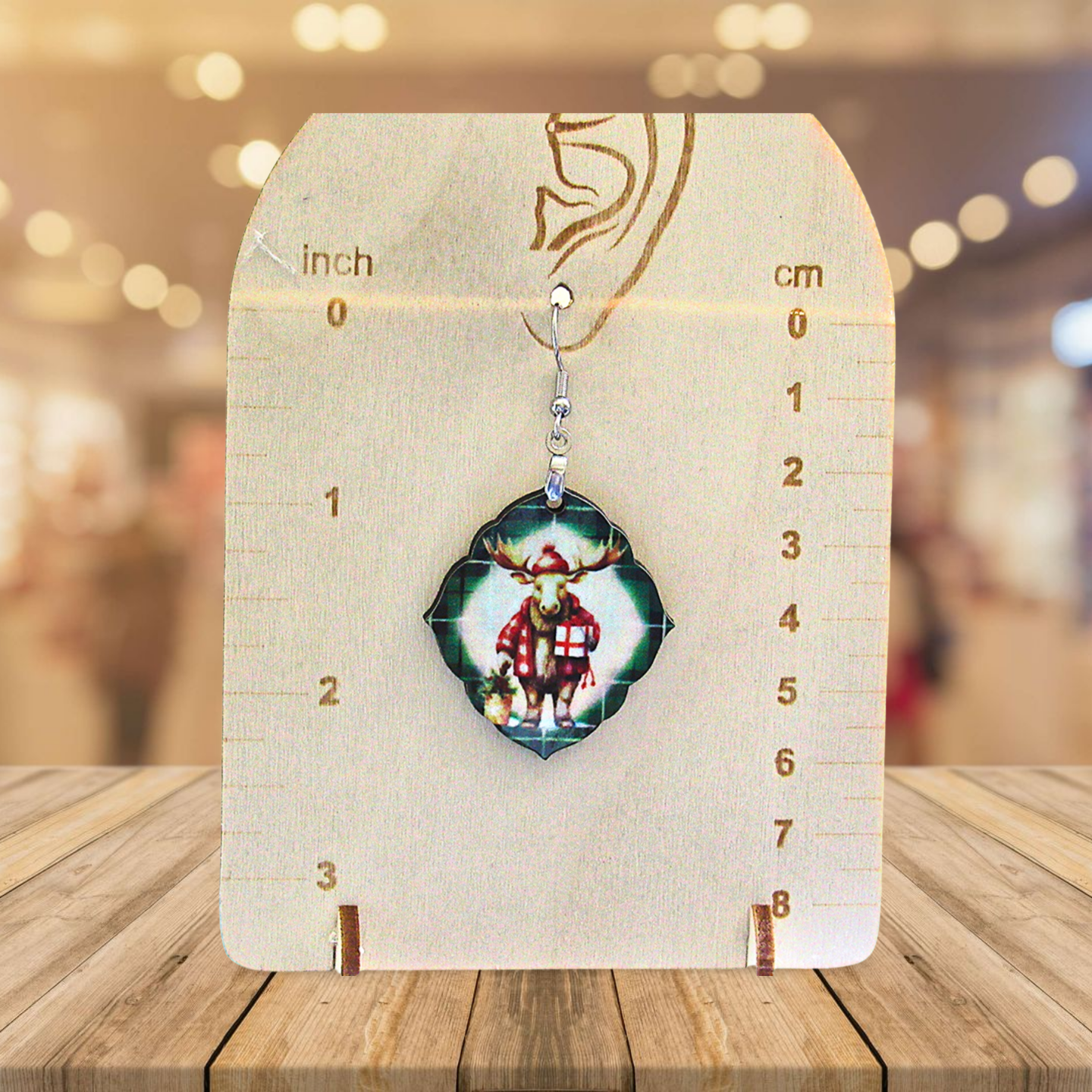Fancy Diamond Shaped Sublimated Earring