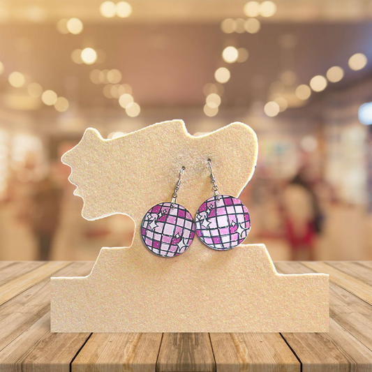 Acrylic Round Shaped Sublimated Earrings