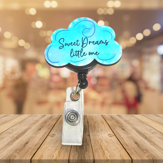 Cloud Shaped Sublimated Badge Reel