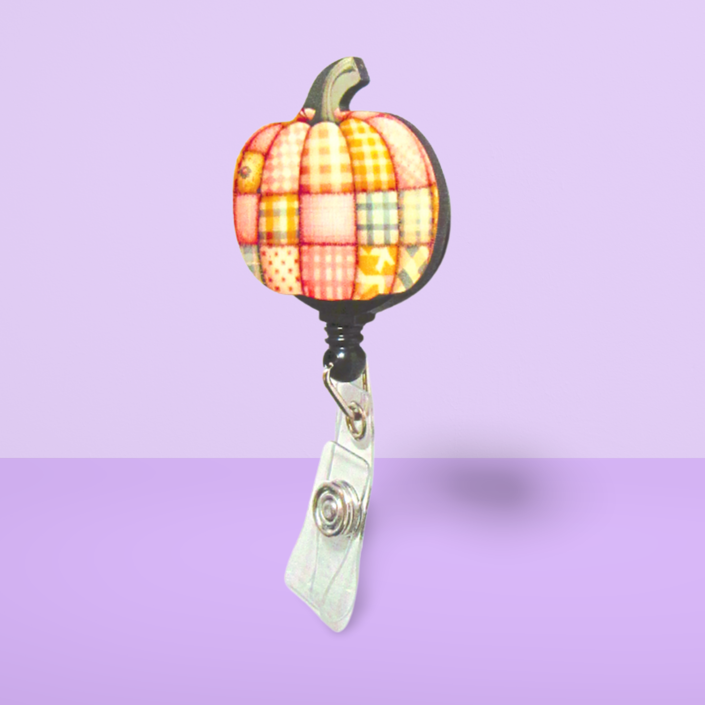 Pumpkin Shaped Sublimated Badge Reel