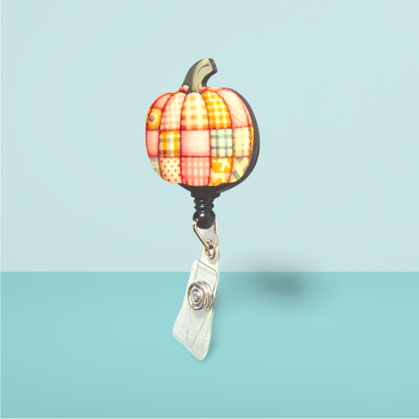 Pumpkin Shaped Sublimated Badge Reel