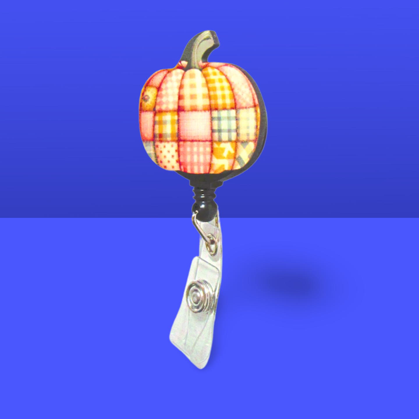 Pumpkin Shaped Sublimated Badge Reel