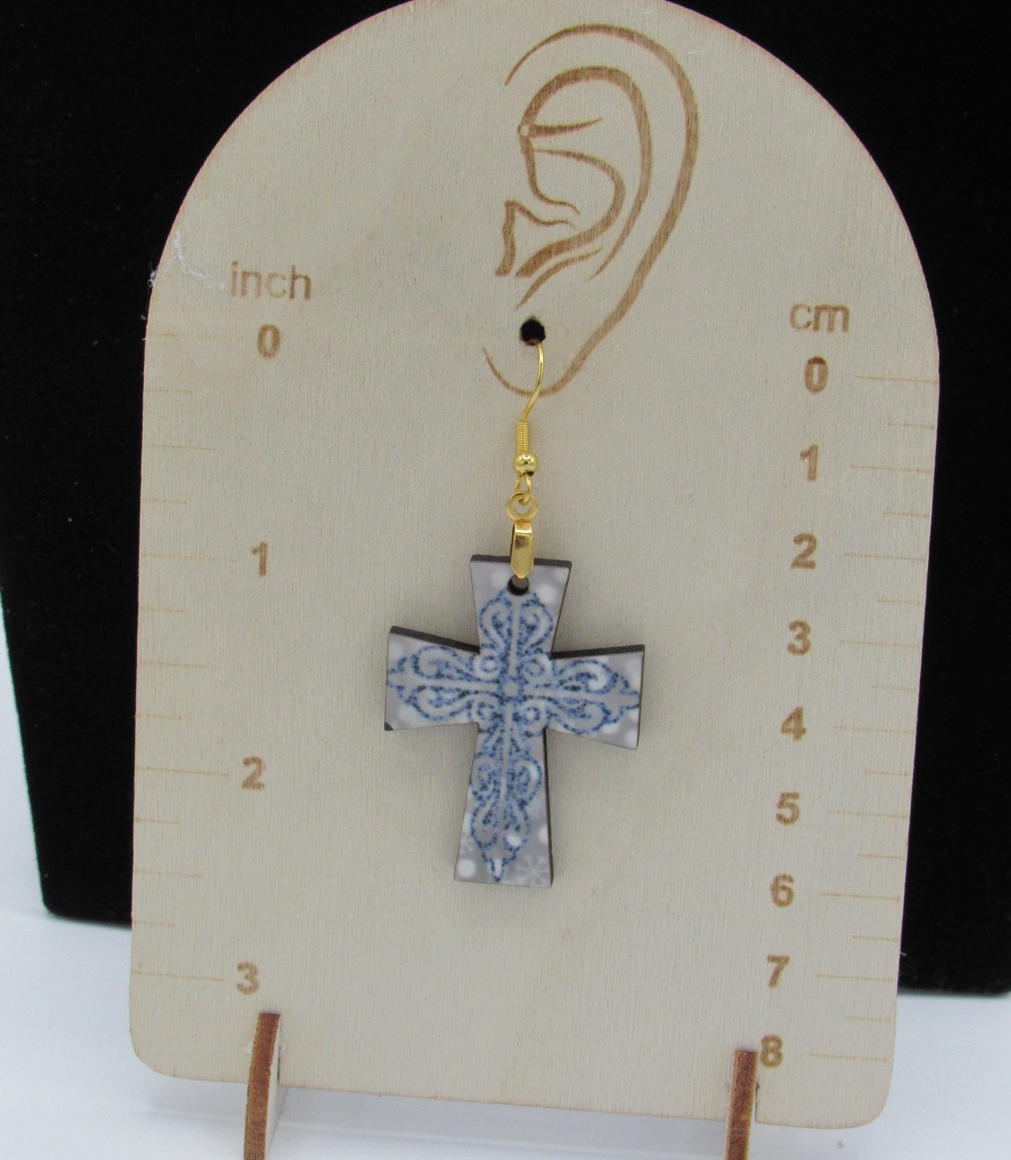 Cross Shaped Sublimated Earrings 1.5 inches