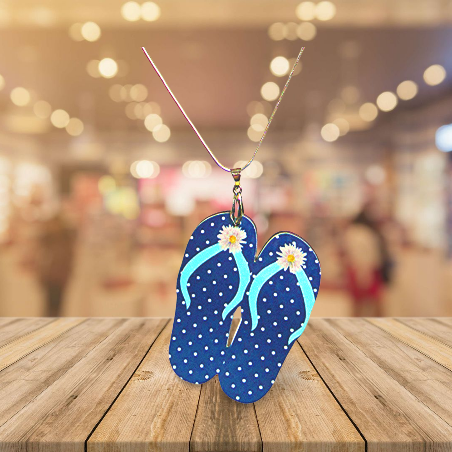Flip Flop Shaped Sublimated Necklace