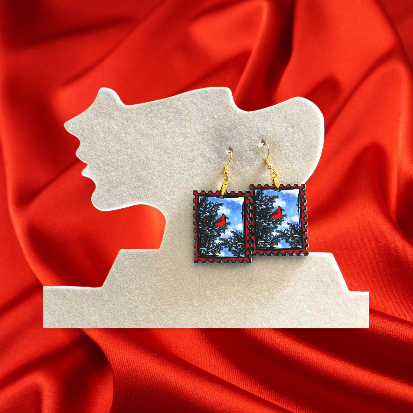 Stamp Shaped Sublimated Earring 1.5 inches
