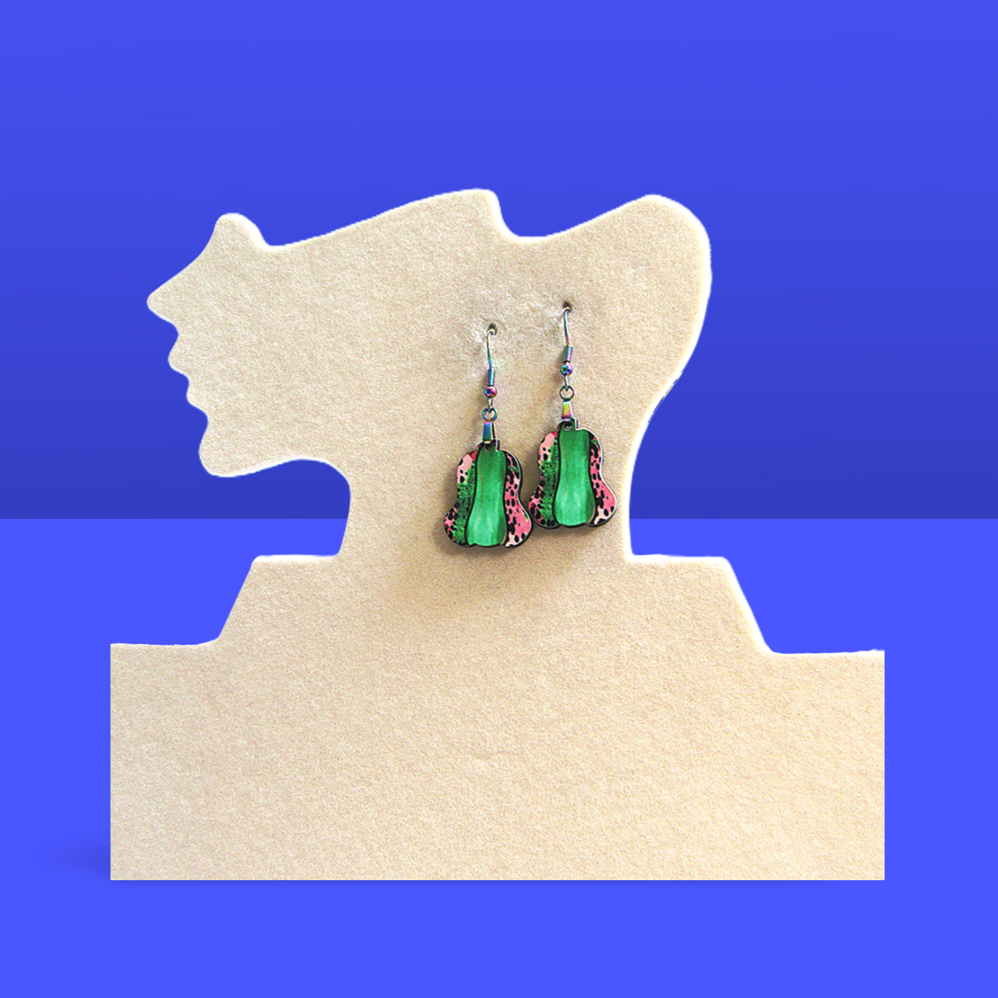 Lumpy Pumpkin Shaped Sublimated Earrings