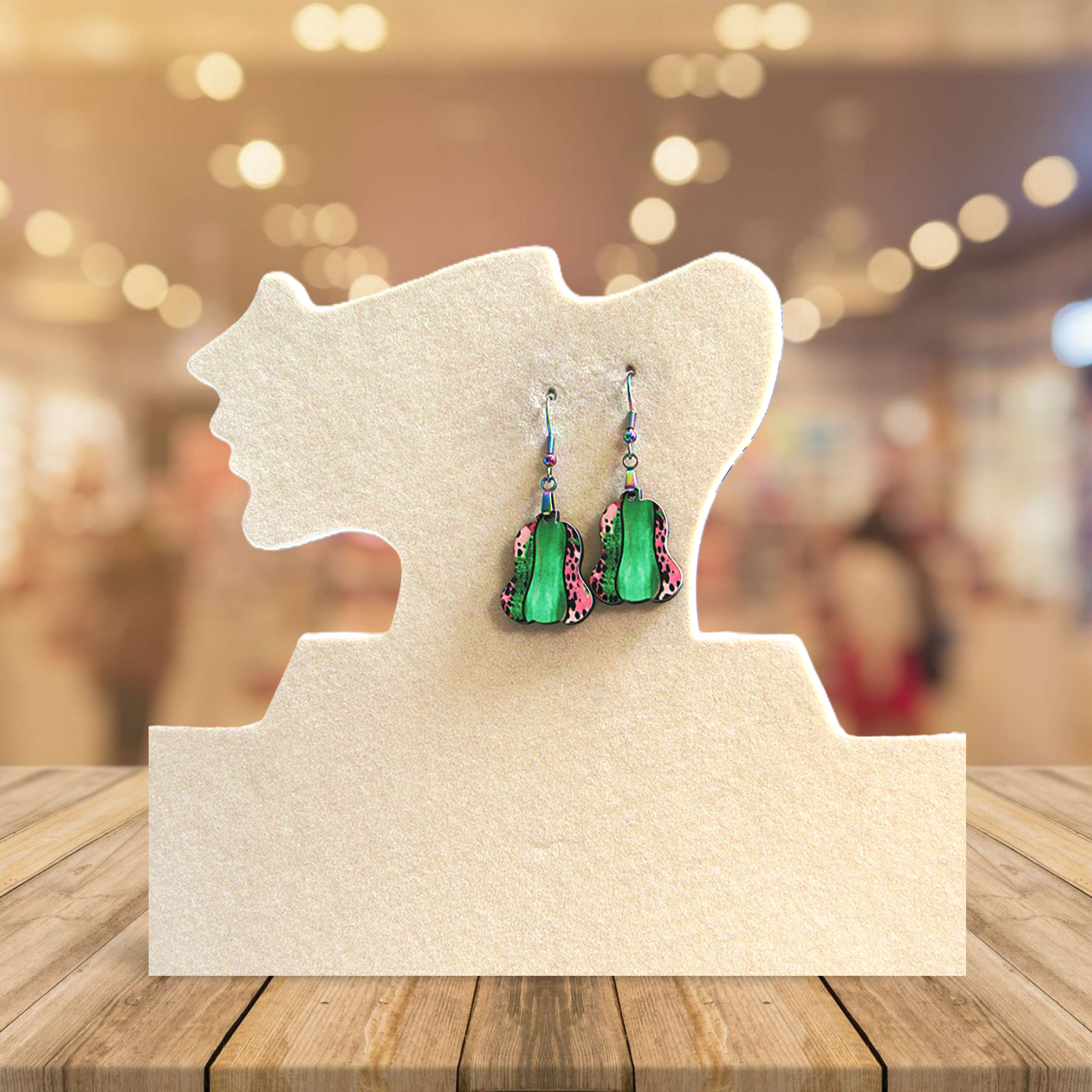 Lumpy Pumpkin Shaped Sublimated Earrings
