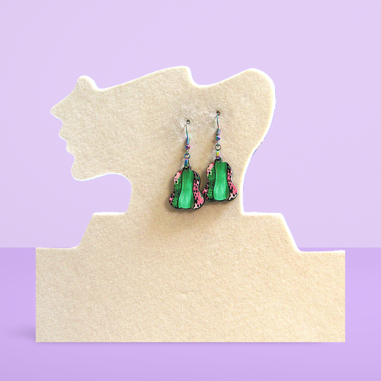 Lumpy Pumpkin Shaped Sublimated Earrings