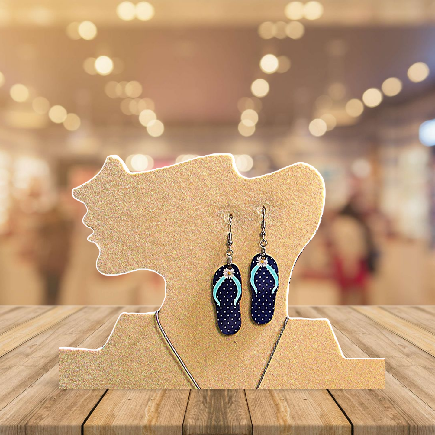 Flip Flop Shaped Sublimated Earrings