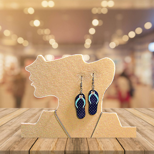 Flip Flop Shaped Sublimated Earrings