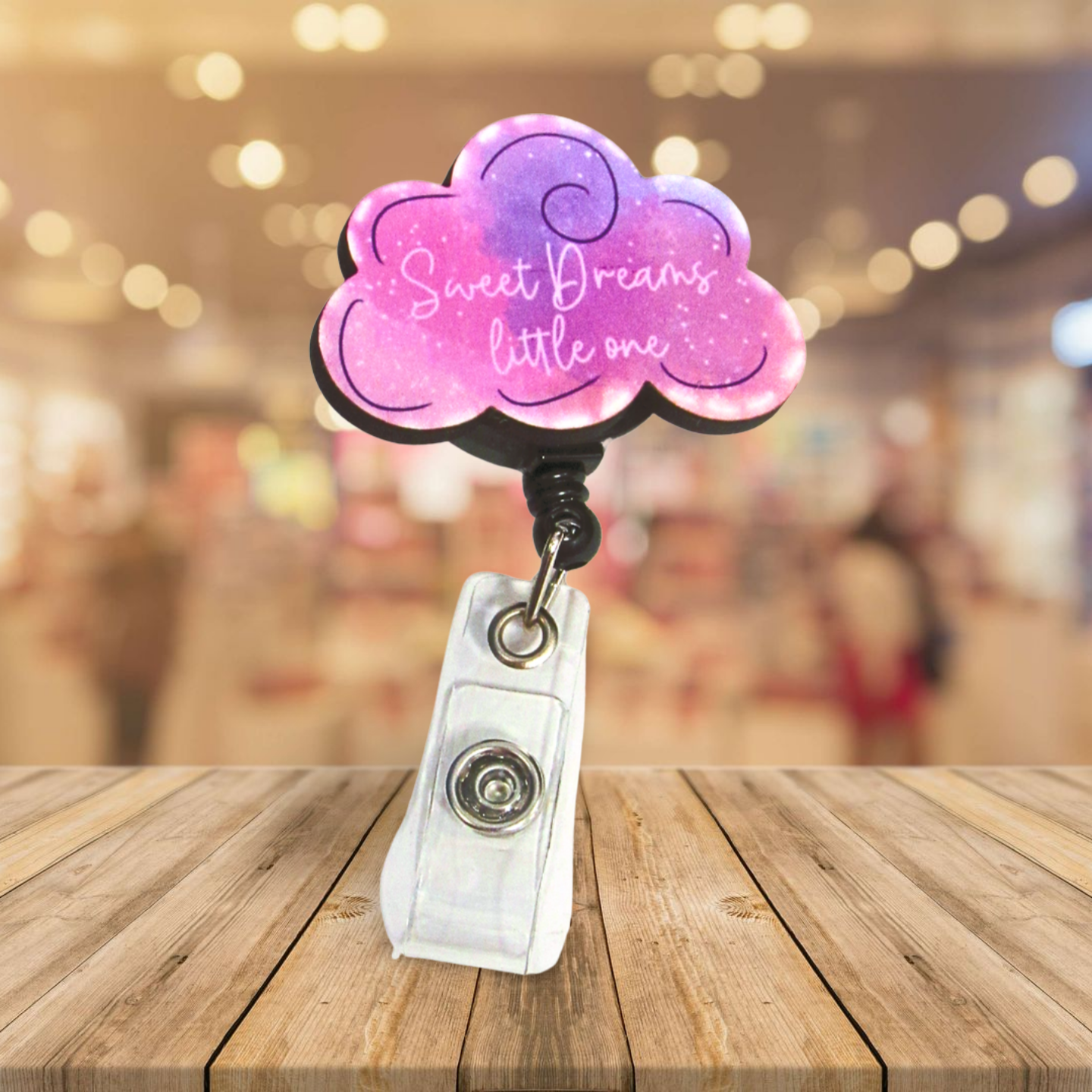 Cloud Shaped Sublimated Badge Reel