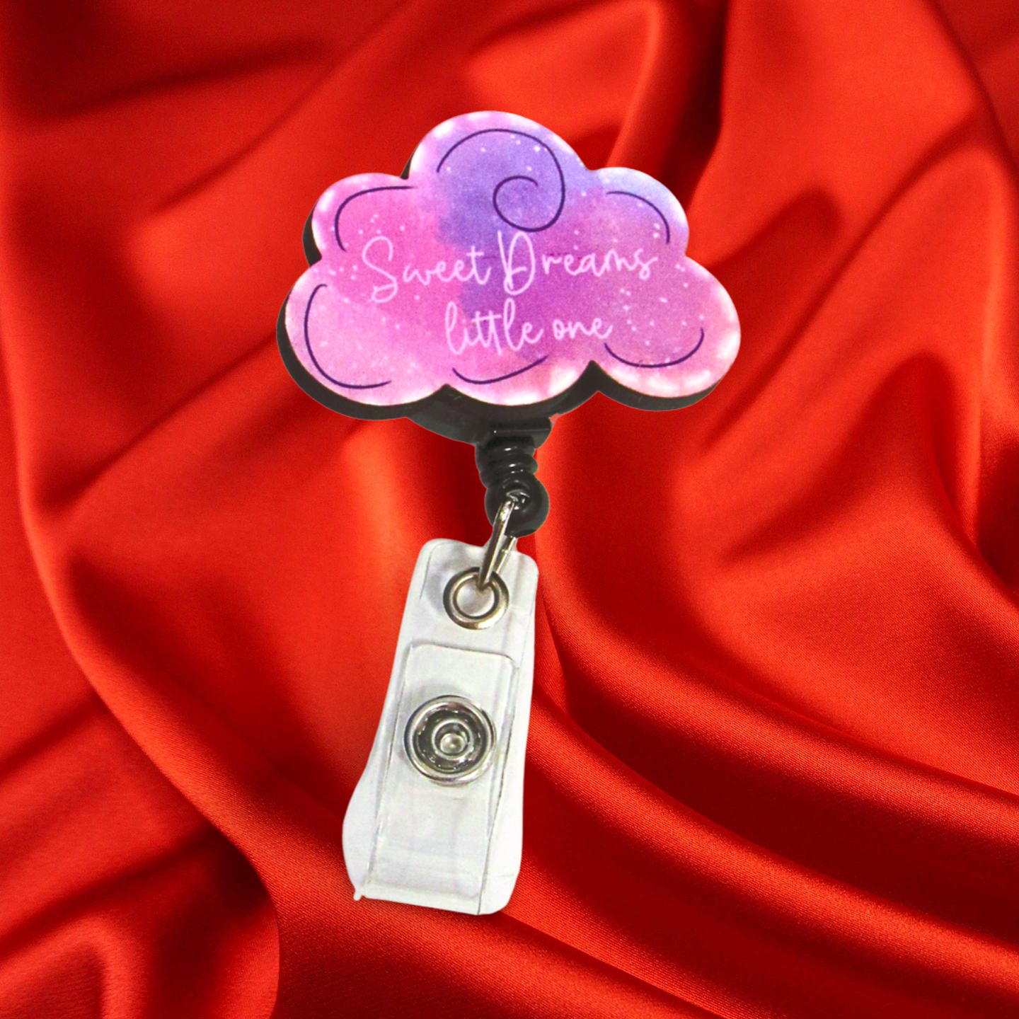 Cloud Shaped Sublimated Badge Reel
