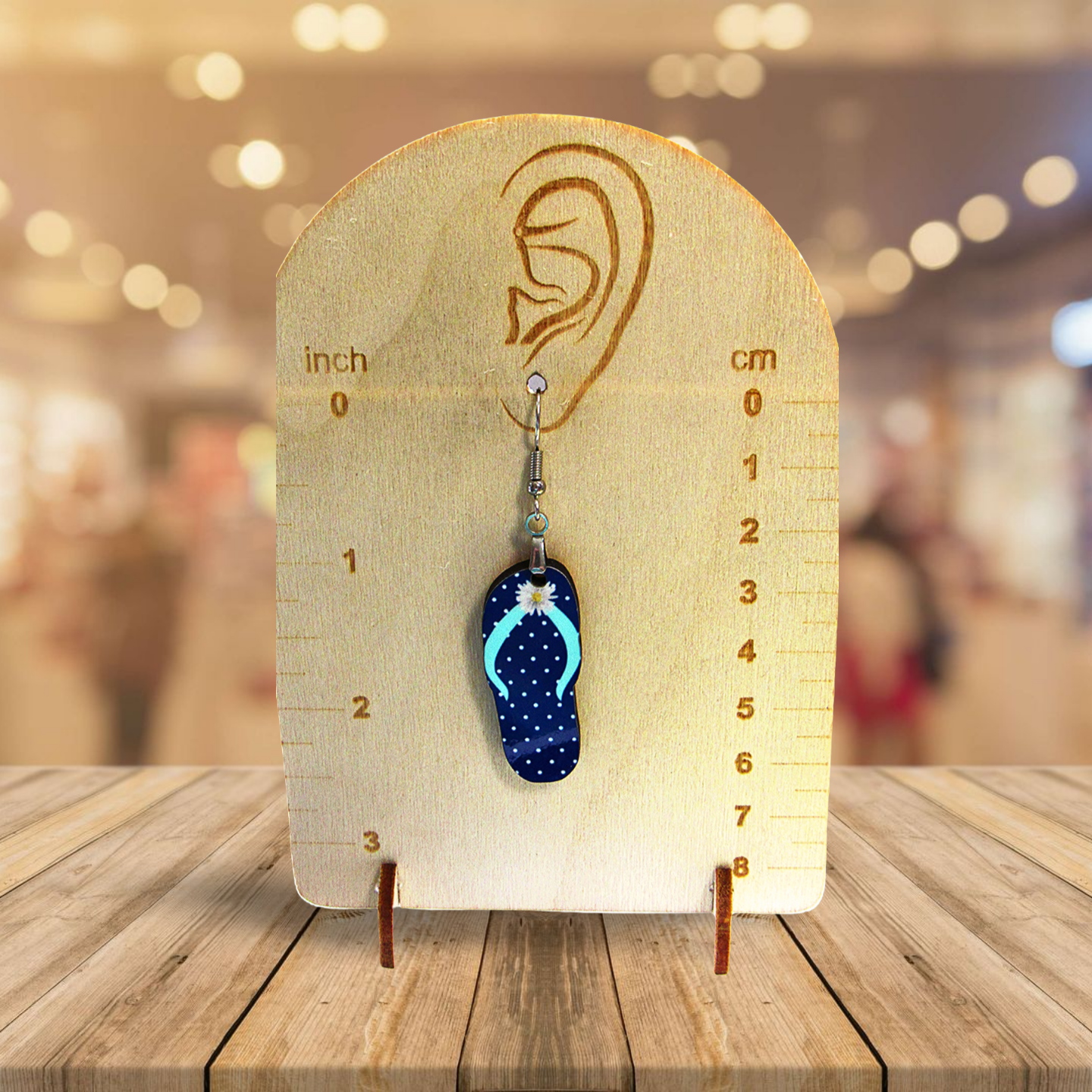 Flip Flop Shaped Sublimated Earrings