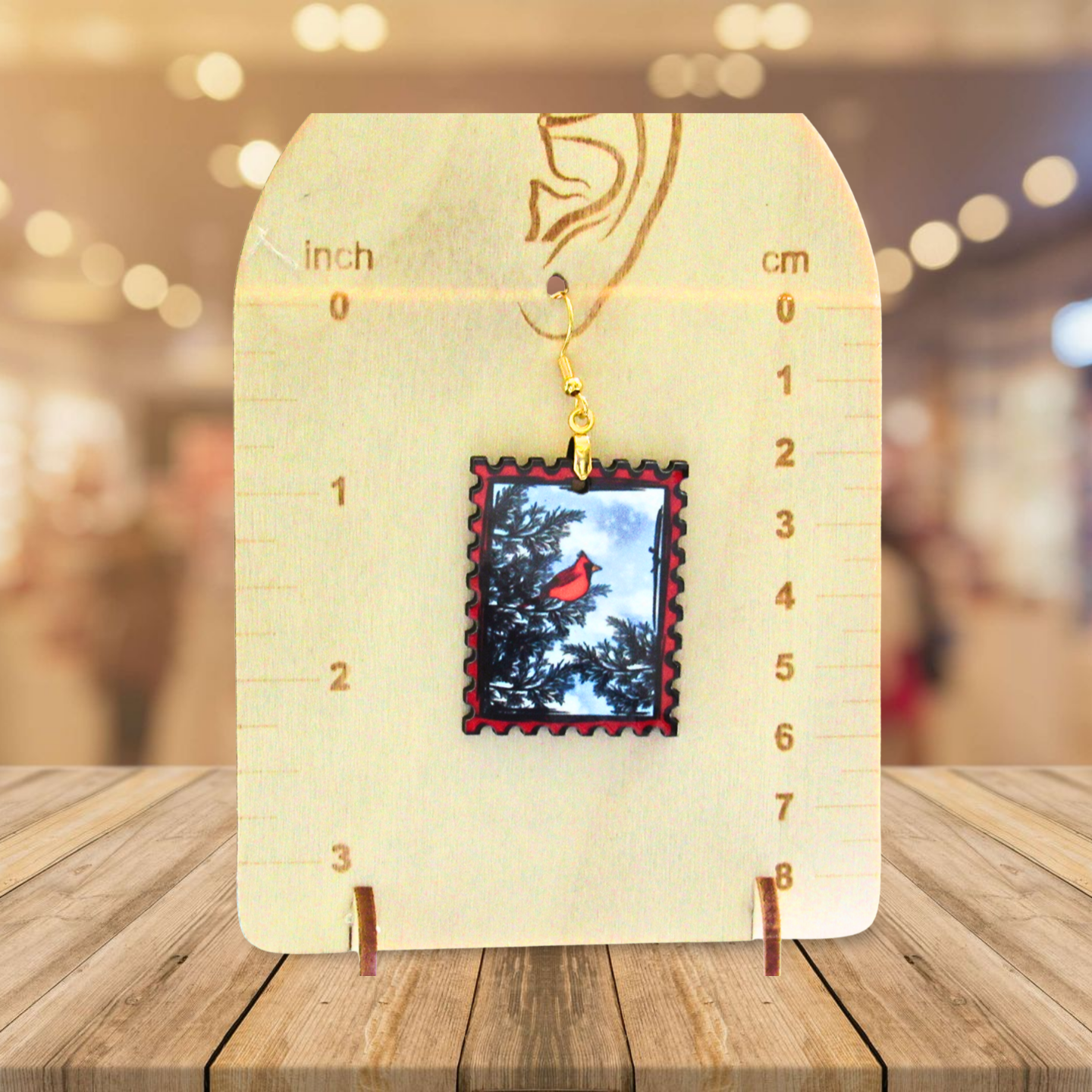 Stamp Shaped Sublimated Earring 1.5 inches