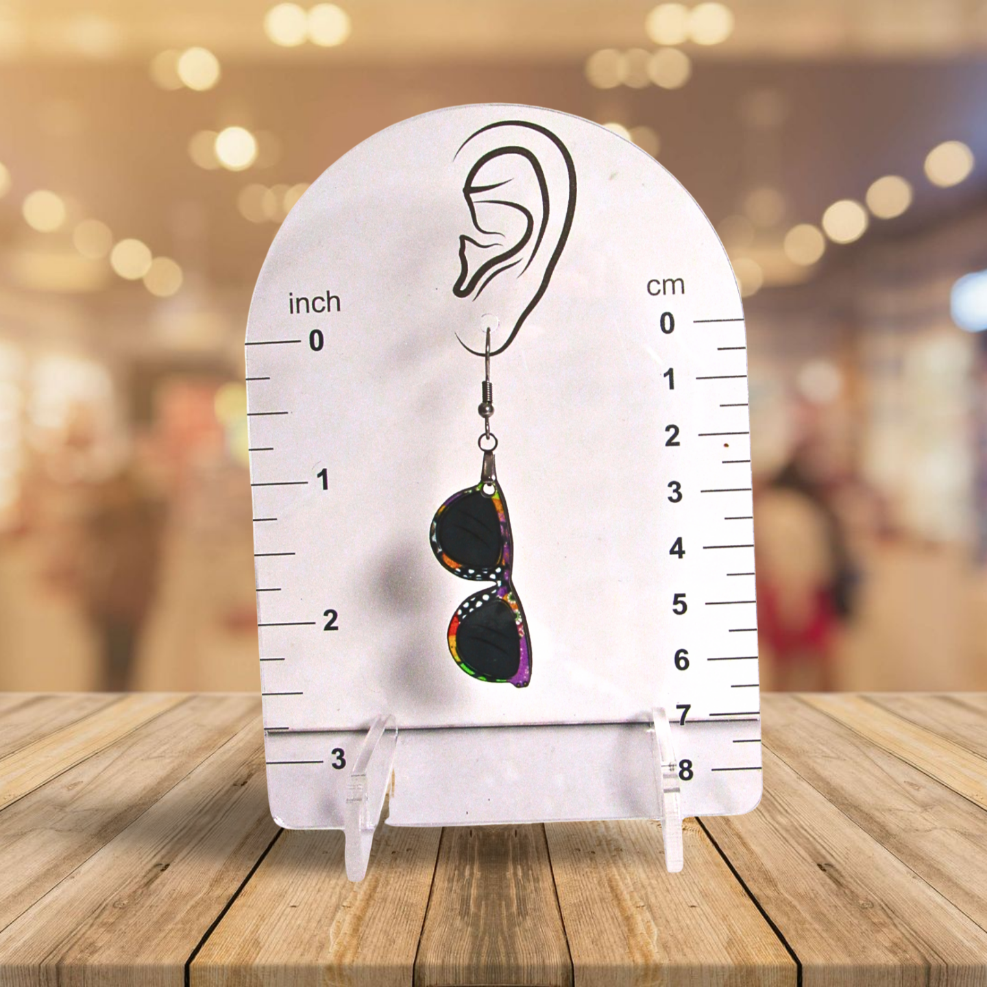 Sunglass Shaped Sublimated Earrings 1.5 inch