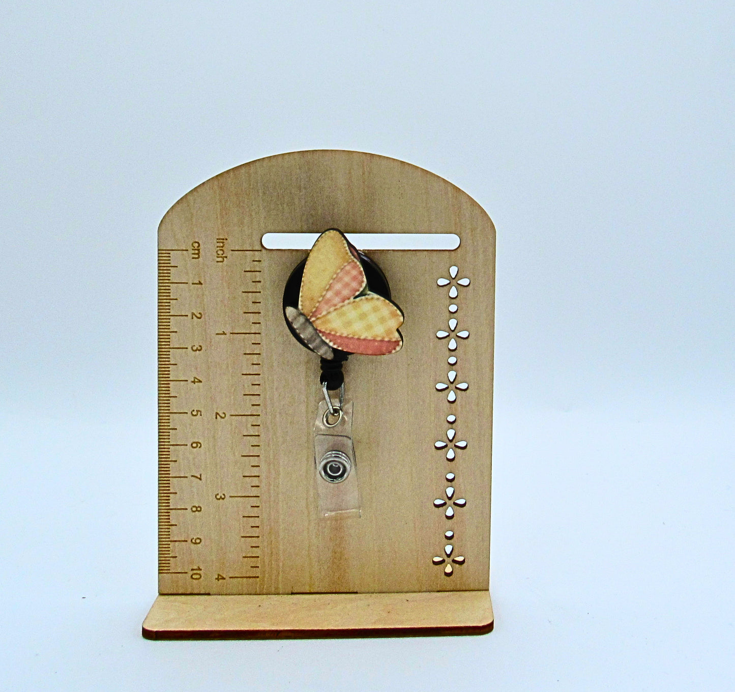 MDF-Butterfly Shaped Sublimated Badge Reel Patchwork