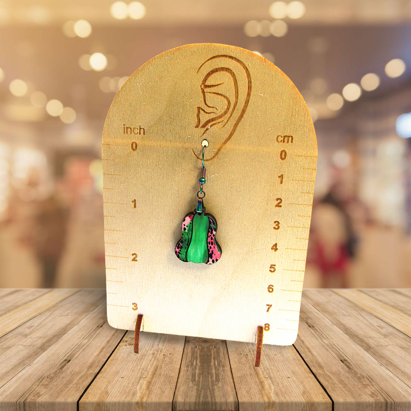 Lumpy Pumpkin Shaped Sublimated Earrings