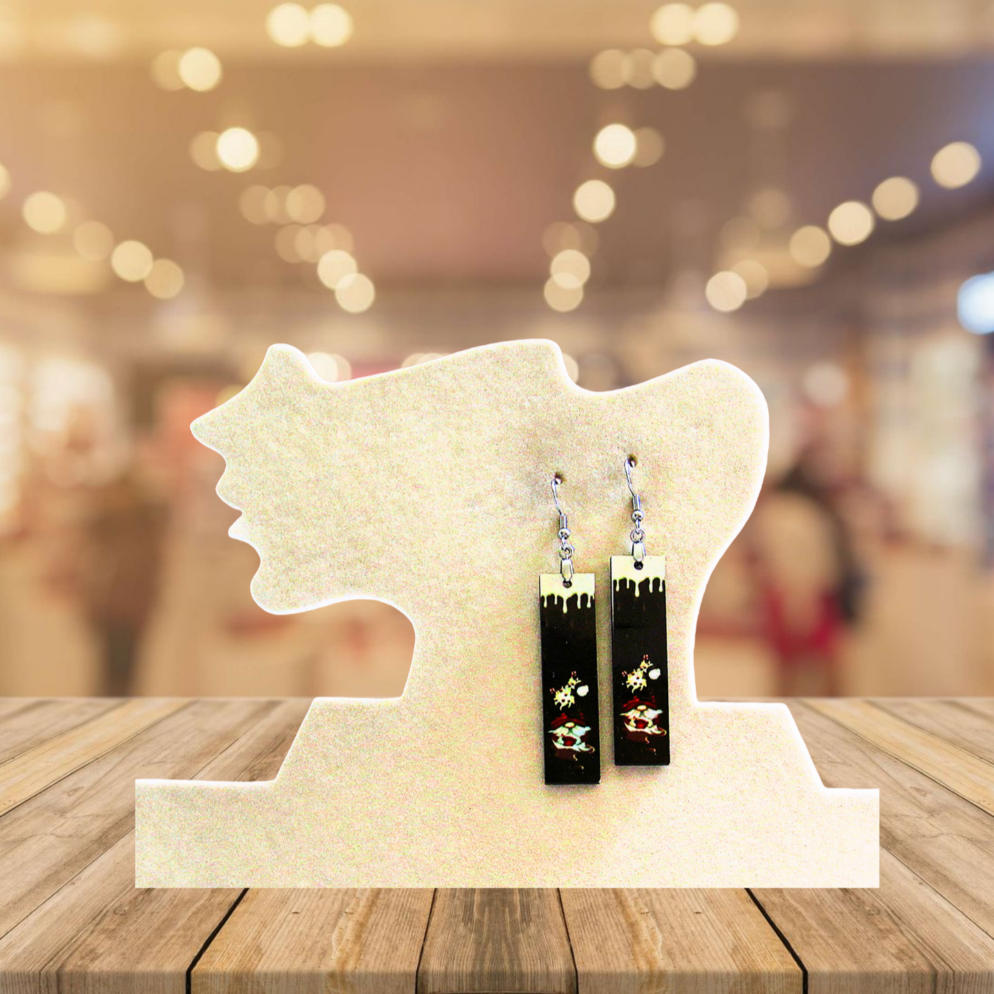 Bar Shaped Sublimated Earring MDF