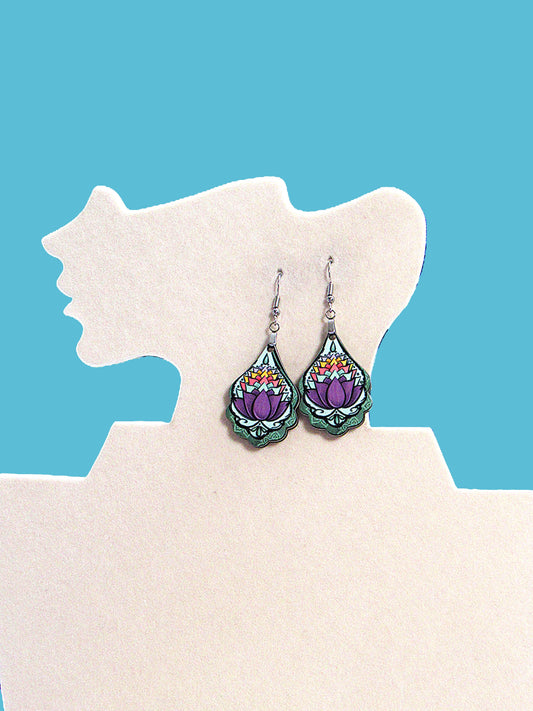 Fancy Teardrop Shaped Sublimated Earrings