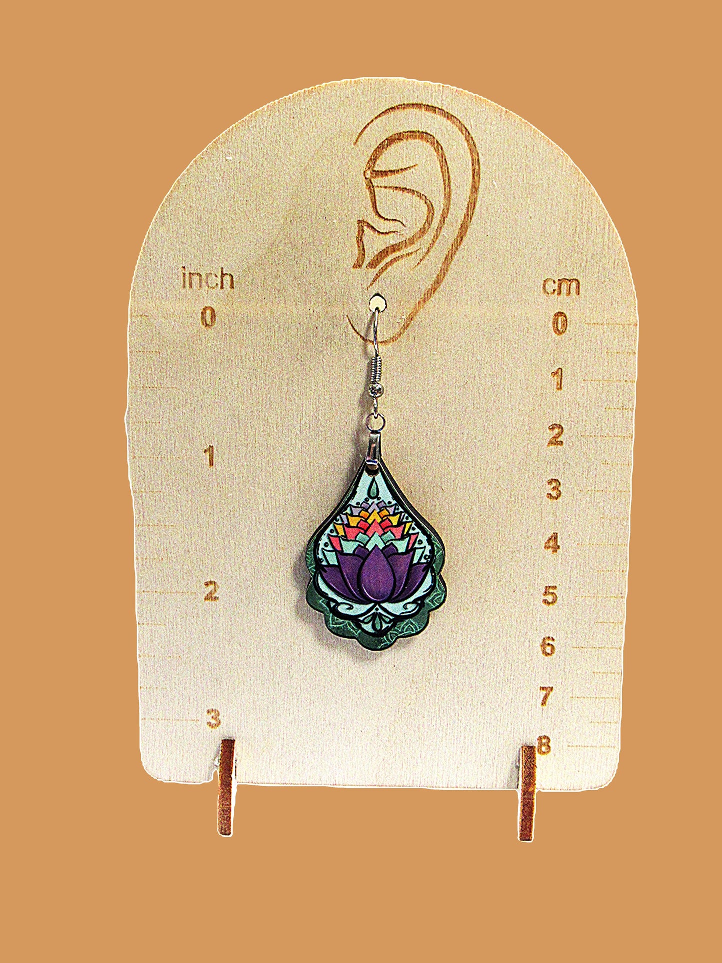 Fancy Teardrop Shaped Sublimated Earrings