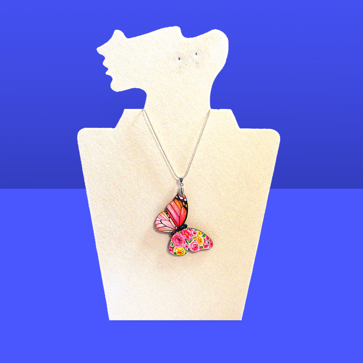Butterfly Shaped Sublimated Necklace