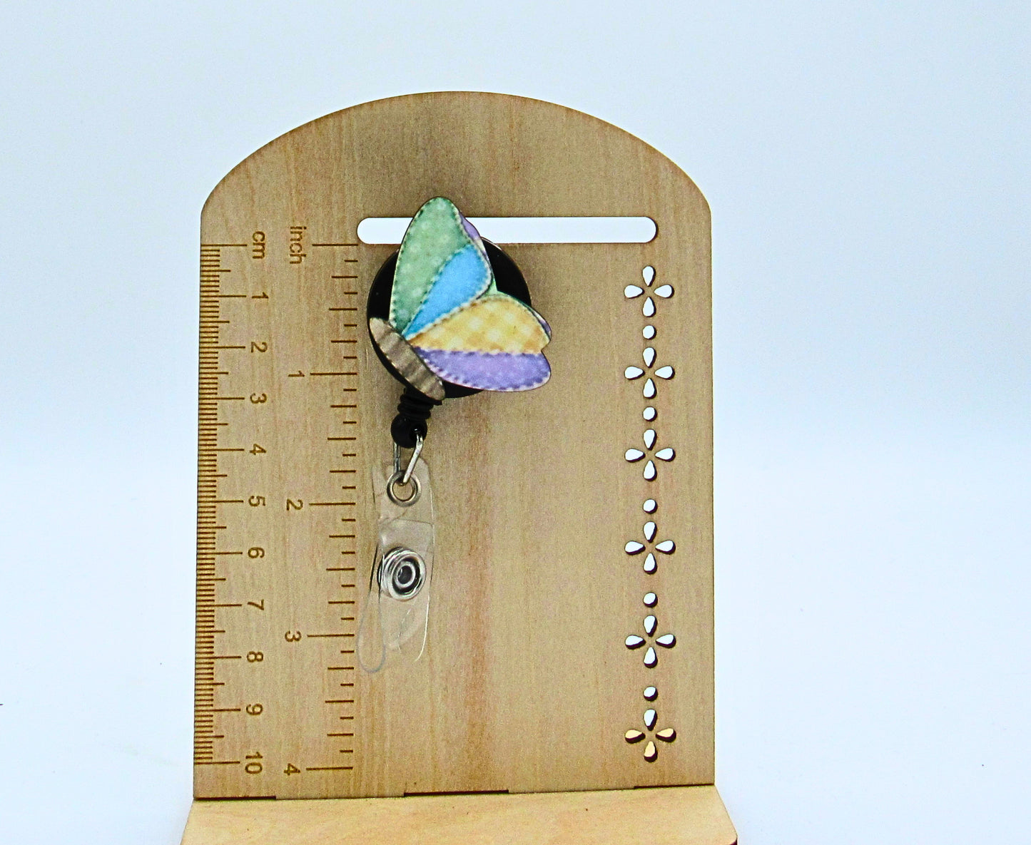 MDF-Butterfly Shaped Sublimated Badge Reel Patchwork