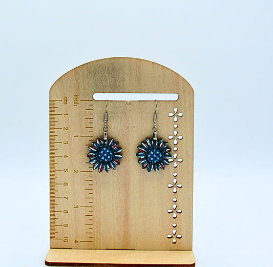 MDF-Sunflower Shaped Sublimated Earrings 1 inch