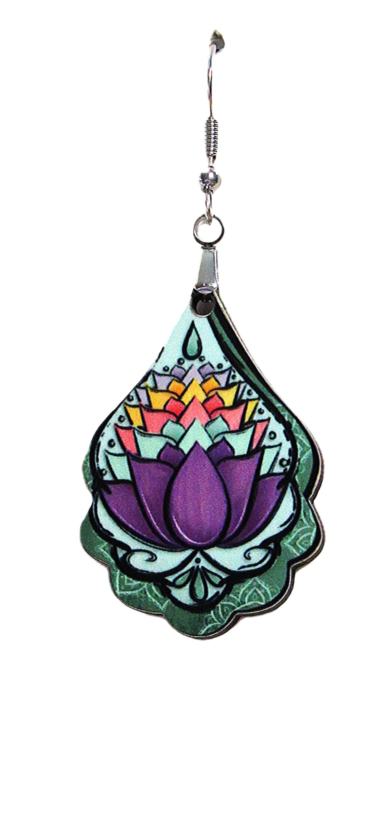 Fancy Teardrop Shaped Sublimated Earrings