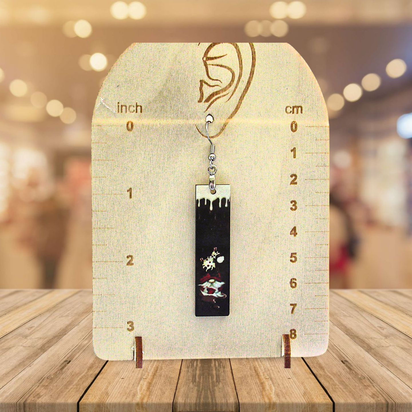 Bar Shaped Sublimated Earring MDF