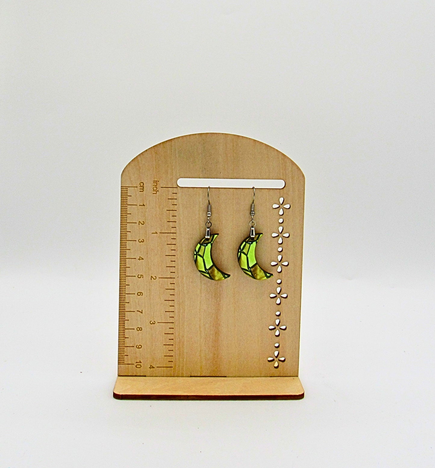 MDF-Moon Shaped Sublimated Earrings 1 inch