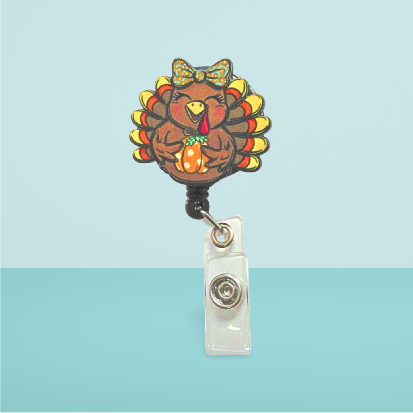 Turkey Shaped Sublimated Badge Reel