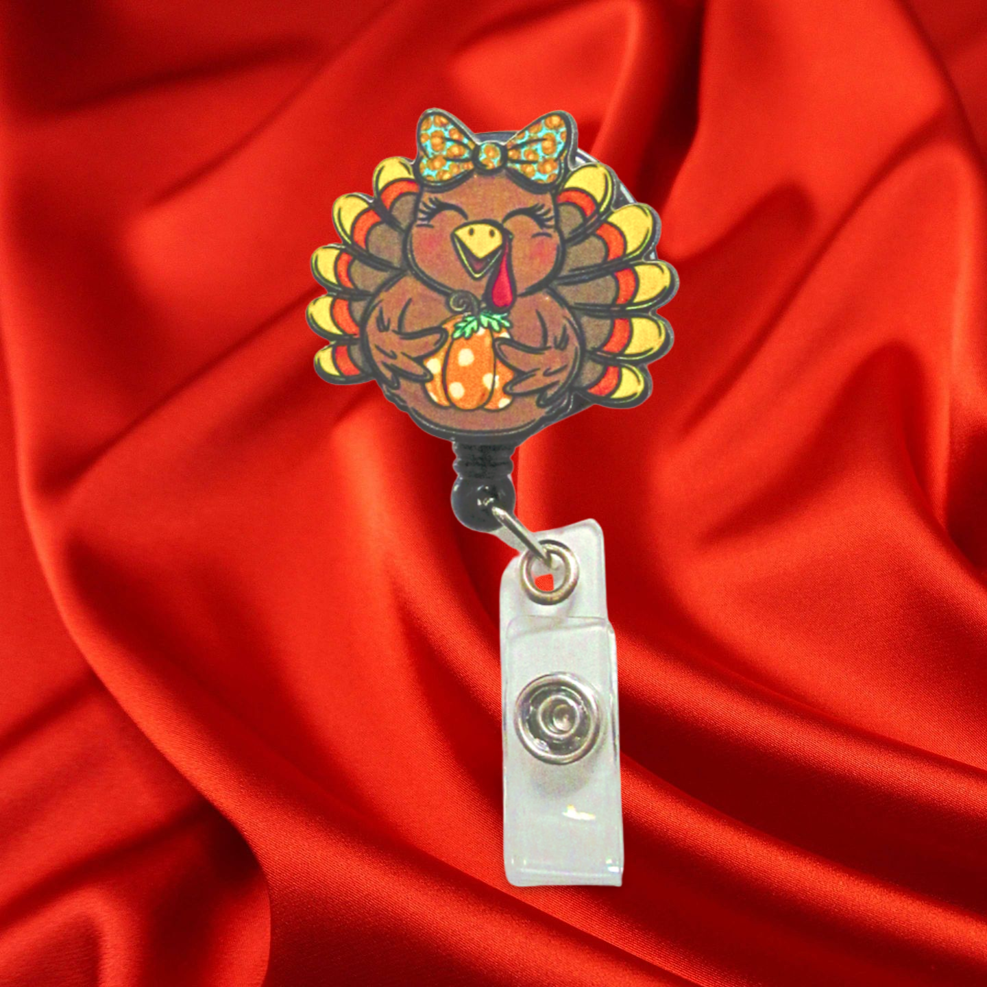 Turkey Shaped Sublimated Badge Reel