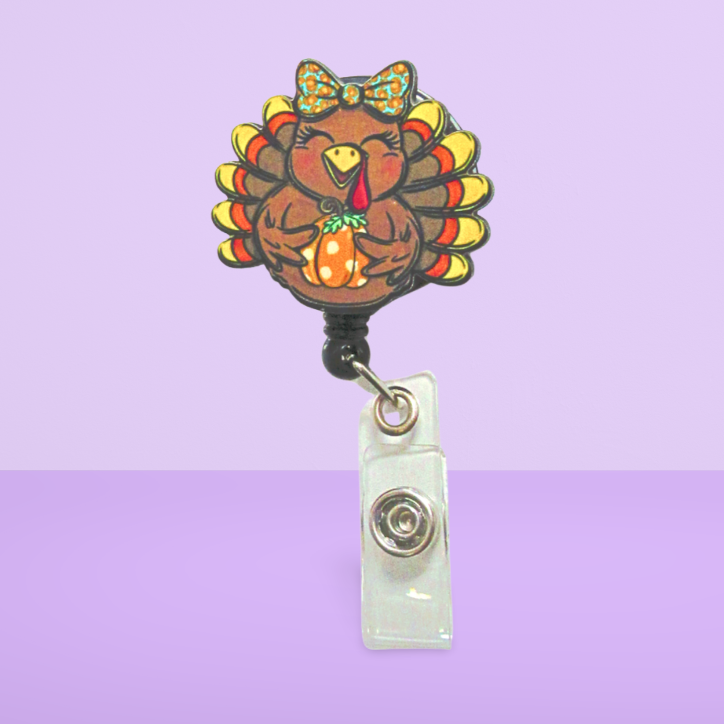 Turkey Shaped Sublimated Badge Reel