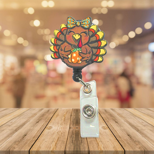 Turkey Shaped Sublimated Badge Reel