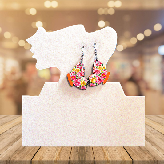 Butterfly Shaped Sublimated Earrings