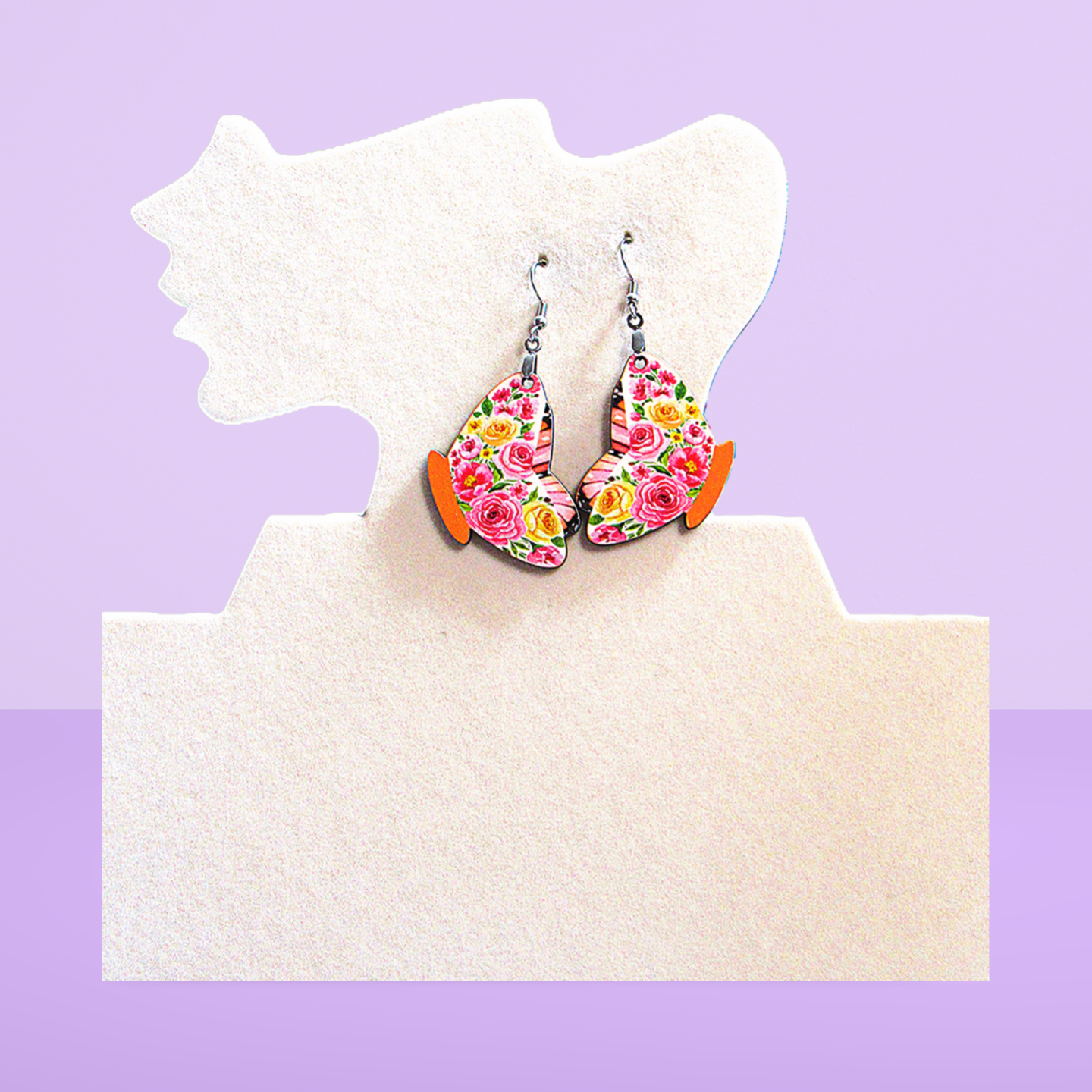 Butterfly Shaped Sublimated Earrings