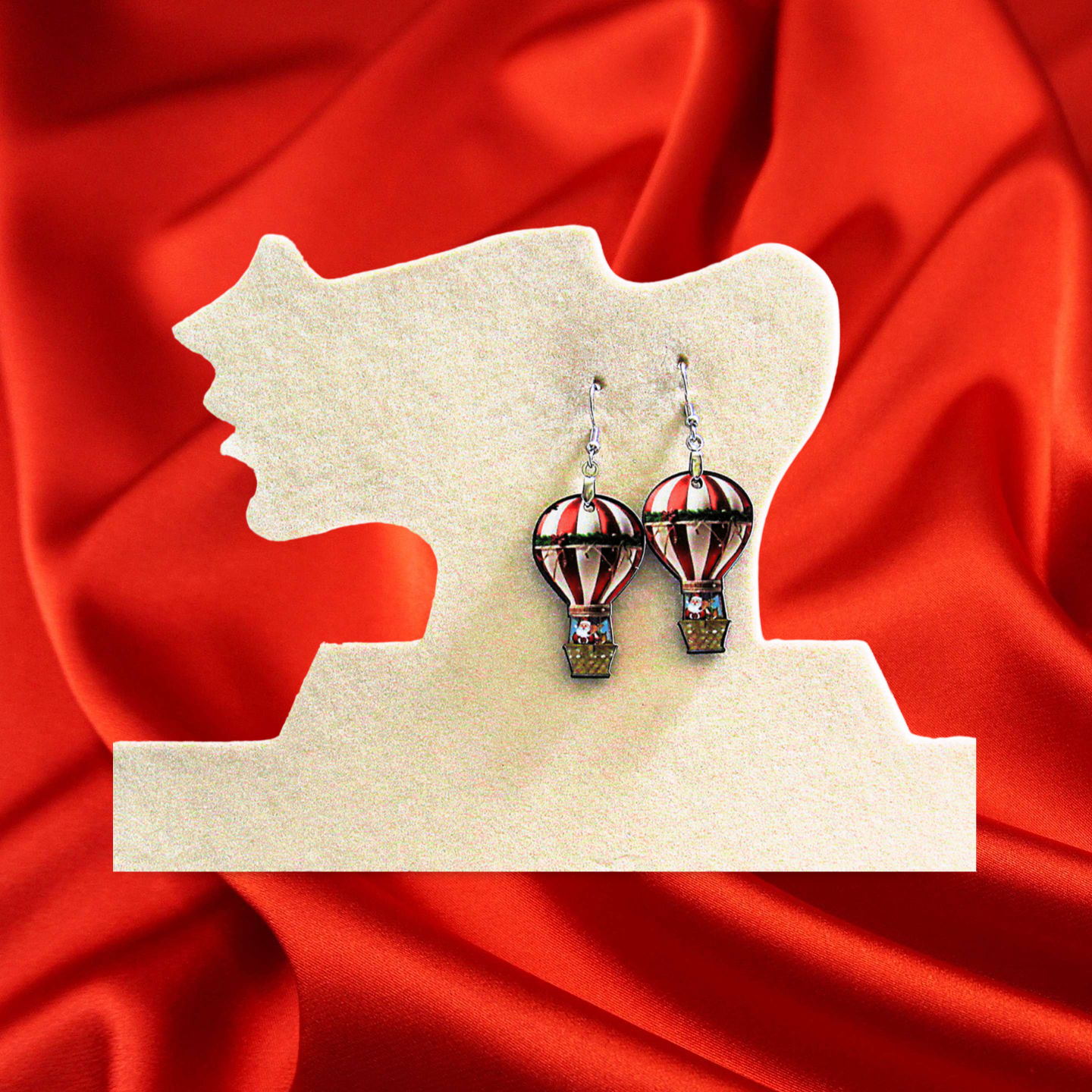 Hot Air Balloon Shaped Sublimated Earring
