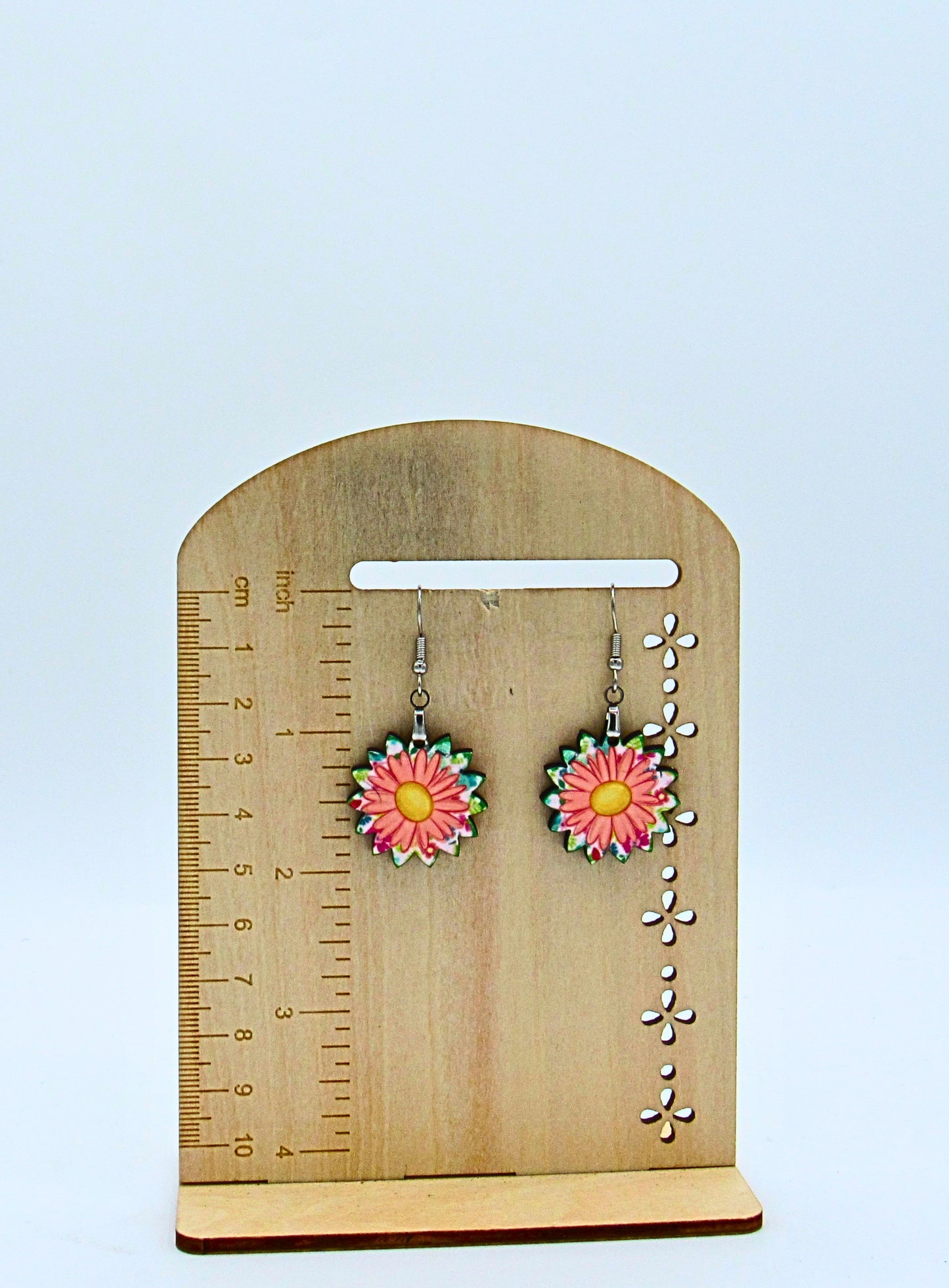 MDF-Sunflower Shaped Sublimated Earrings 1 inch
