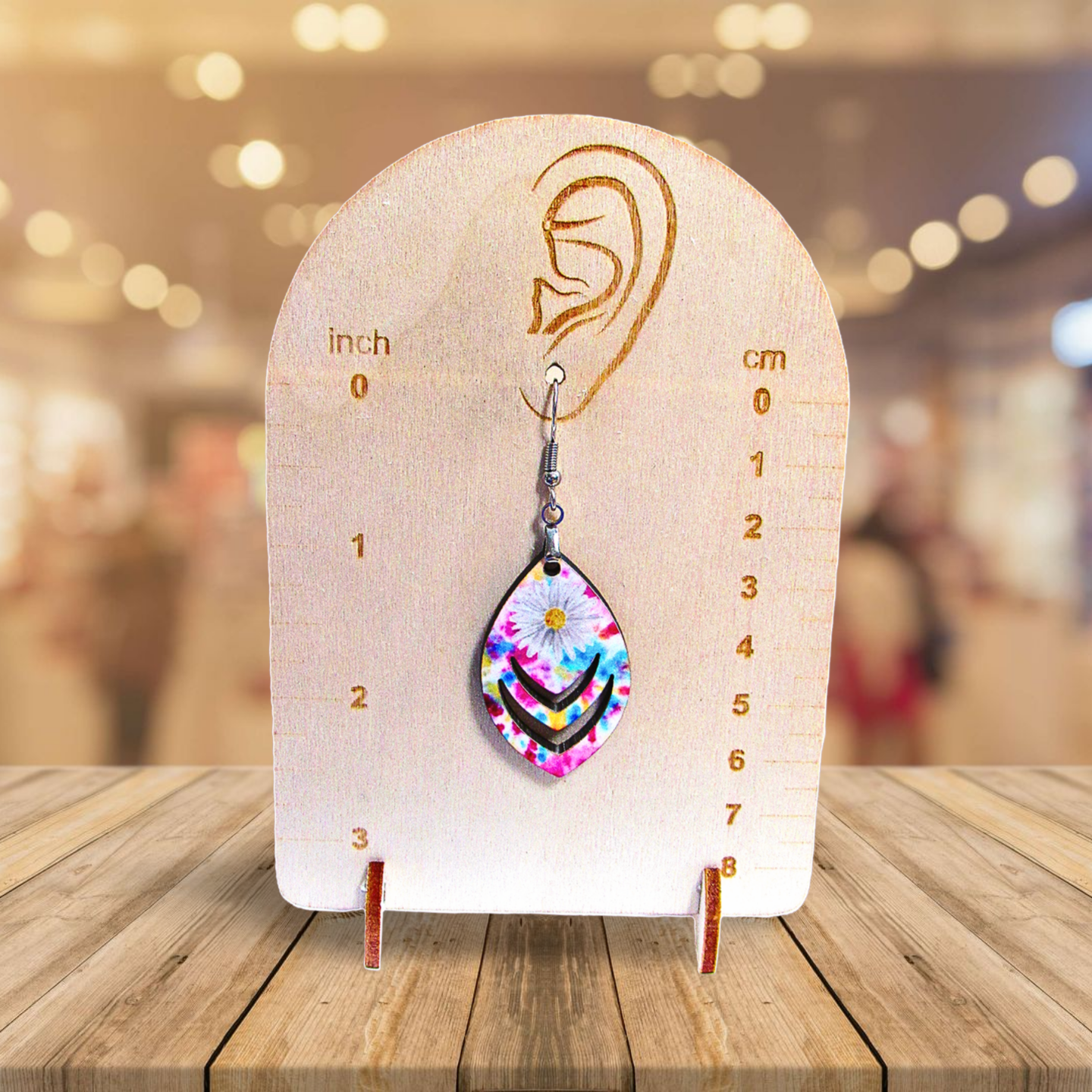 Open Teardrop Shaped Sublimated Earrings 1.5 inch