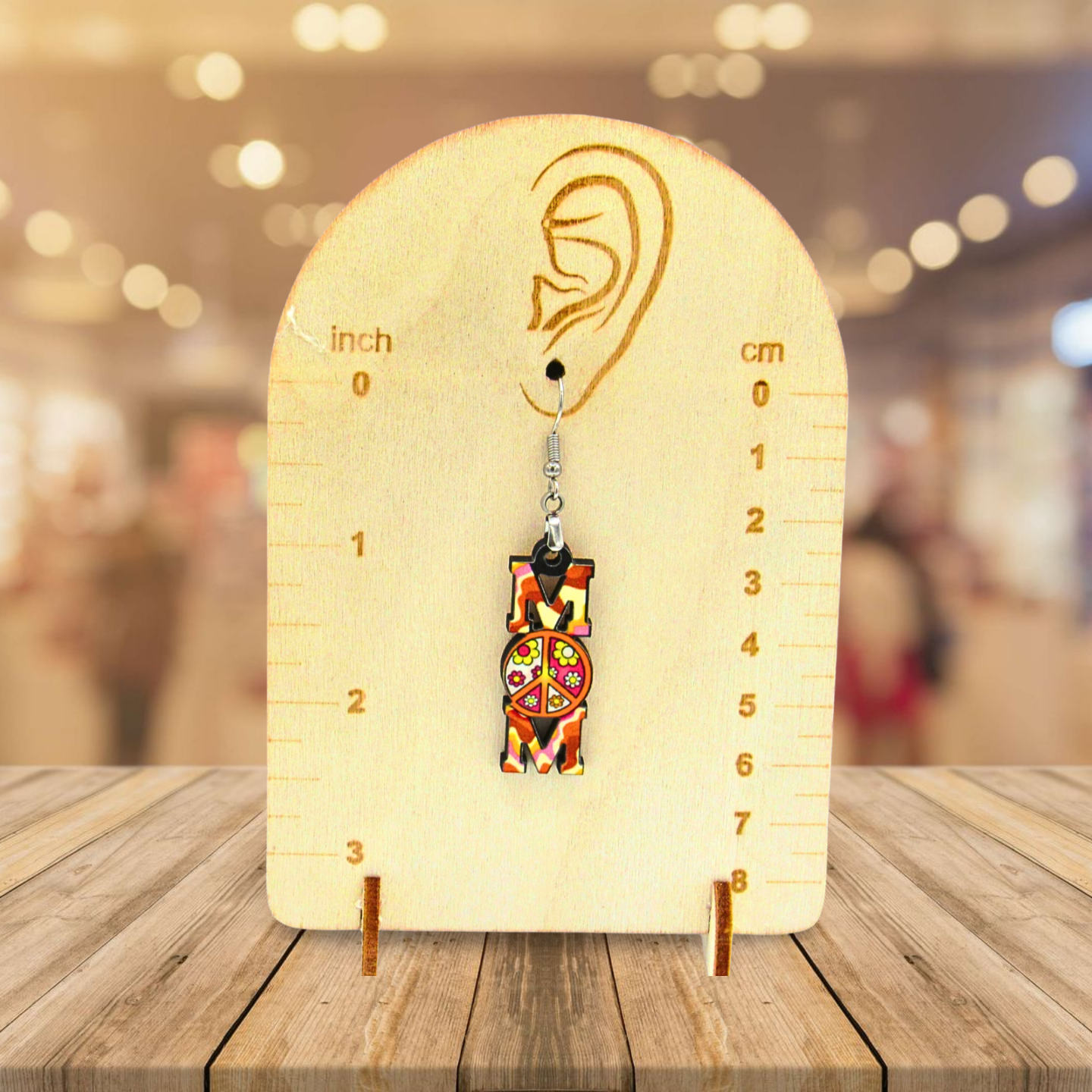 Mom Shaped Sublimated Earrings 1.5 inch