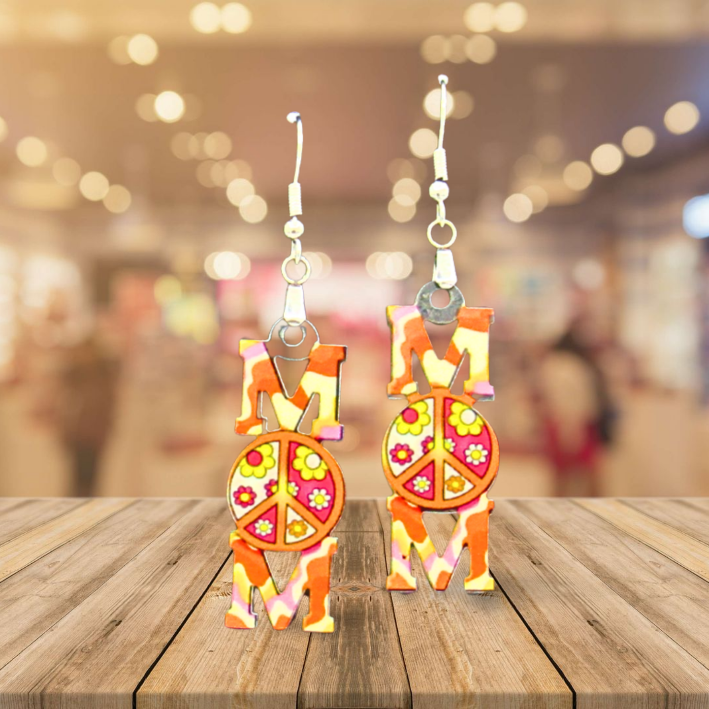 Mom Shaped Sublimated Earrings 1.5 inch