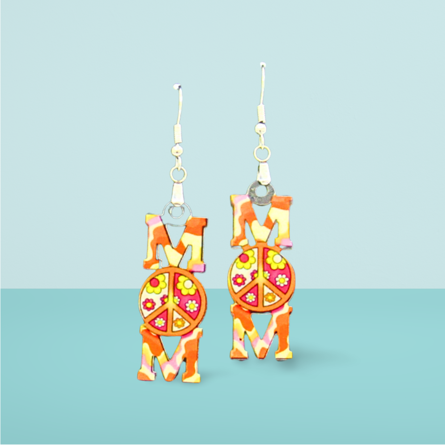Mom Shaped Sublimated Earrings 1.5 inch