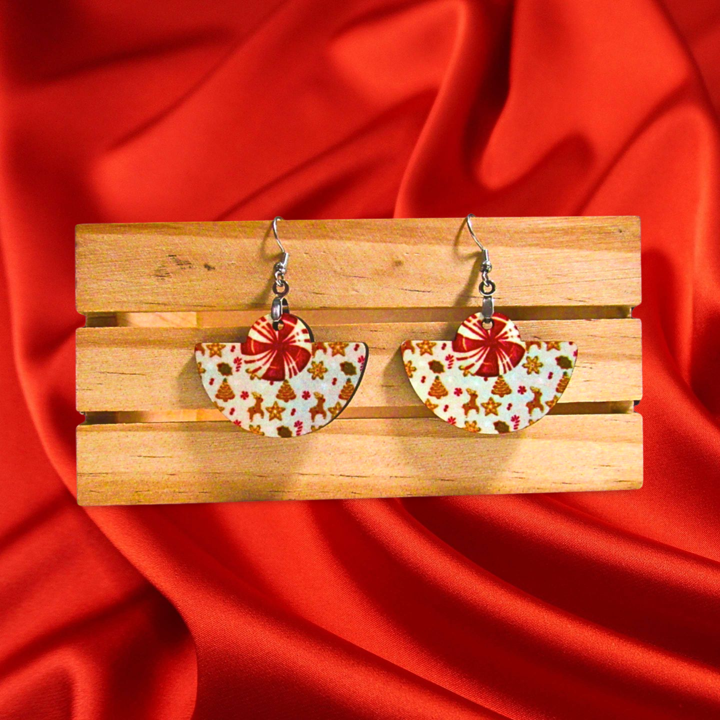 Boho Round Shaped Sublimated Earring