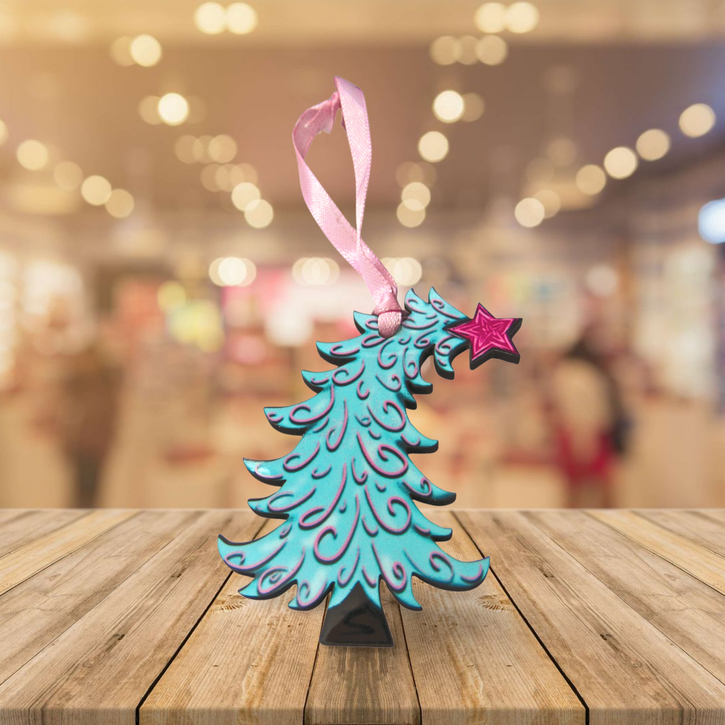 Whimsical Tree Shaped MDF Sublimated Ornament