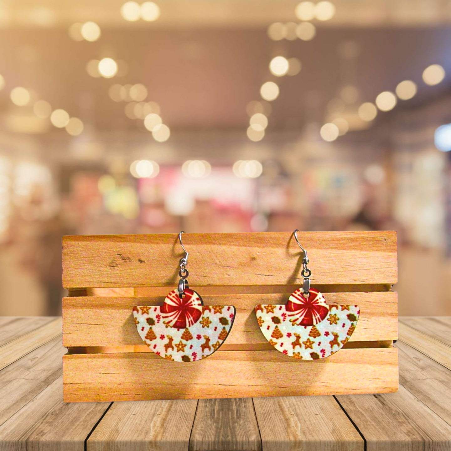 Boho Round Shaped Sublimated Earring